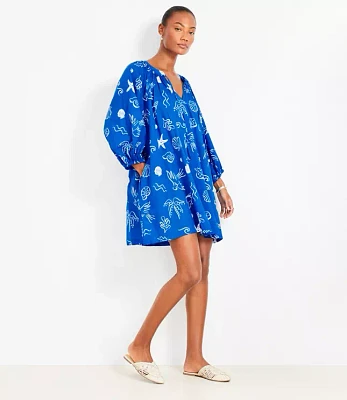 LOFT Beach Seaside Tie Neck Pocket Swimsuit Coverup