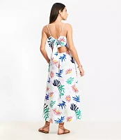 LOFT Beach Sun Cutout Midi Pocket Dress