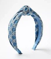 Chambray Eyelet Knot Headband