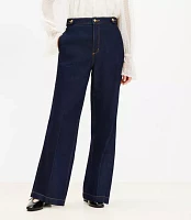 Refined High Rise Trouser Jeans Rinse Wash