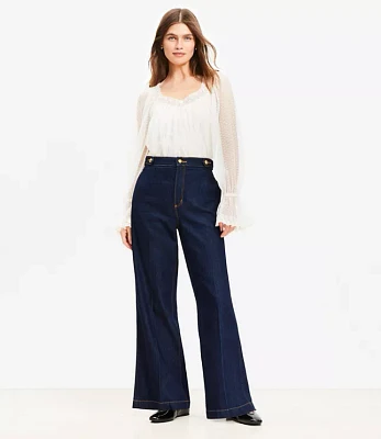 Refined High Rise Trouser Jeans Rinse Wash