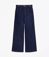 Petite Refined High Rise Trouser Jeans Rinse Wash