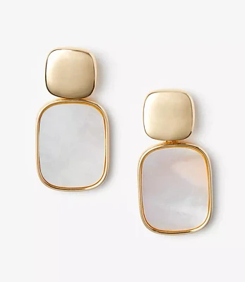 Mother Of Pearl Square Drop Earrings