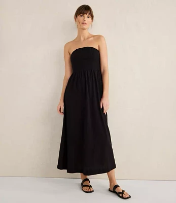 Haven Well Within Organic Cotton Crinkle Gauze Strapless Dress