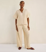Haven Well Within Organic Cotton Linen V-Neck Top