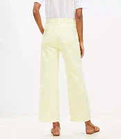 Petite High Rise Wide Leg Crop Jeans Tender Yellow