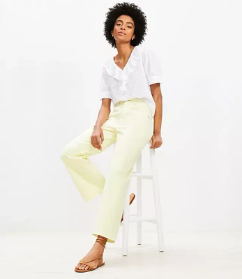 Petite High Rise Wide Leg Crop Jeans Tender Yellow