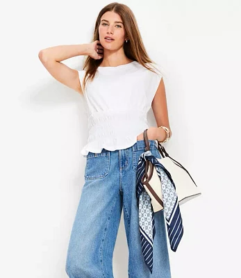 Smocked Modern Wedge Tee