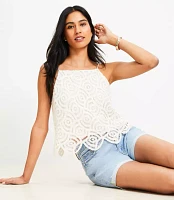 Petite Crochet Lace Tank Top