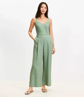 Linen Cotton Strappy Jumpsuit