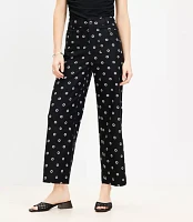 Palmer Wide Leg Crop Pants Dotted Twill