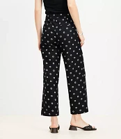 Palmer Wide Leg Crop Pants Dotted Twill