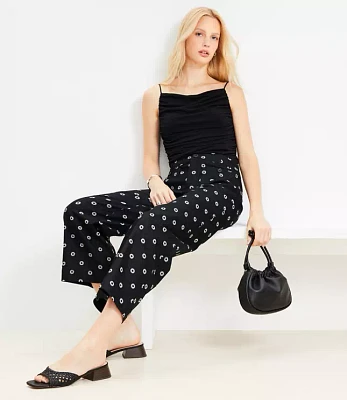 Palmer Wide Leg Crop Pants Dotted Twill