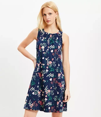 Floral Jersey Seamed Mini Dress