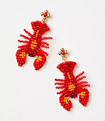 Beaded Lobster Earrings