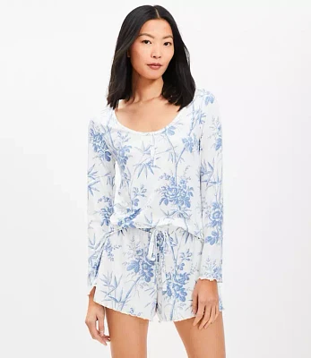 Palm Henley Pajama Set