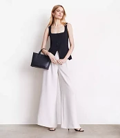 Petite LOFT Versa Crepe Drape Tank Pocket Vest