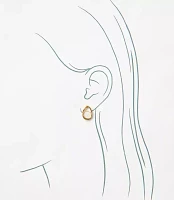 Mother Of Pearl Center Stud Earrings