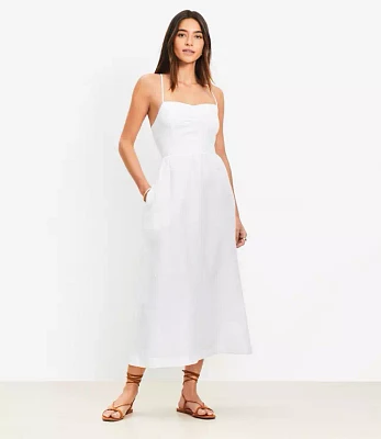 Petite LOFT Beach Strappy Back Midi Dress