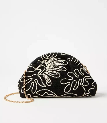 Floral Embroidered Shoulder Bag