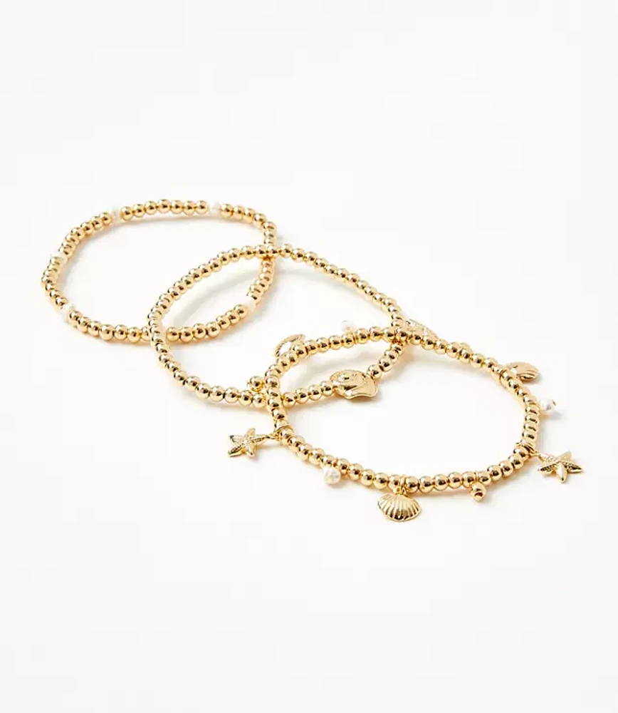 Seaside Charm Stretch Bracelet Set