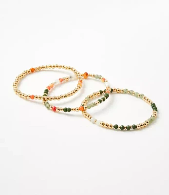 Multicolored Beaded Stretch Bracelet Set