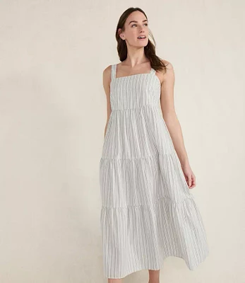 Haven Well Within Organic Cotton Poplin Striped Midi Dress