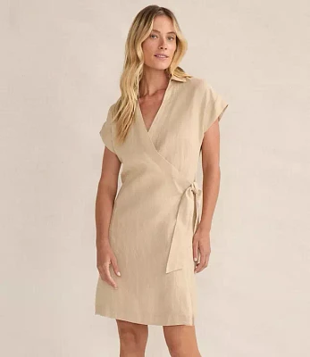 Haven Well Within Linen Short Sleeve Wrap Dress