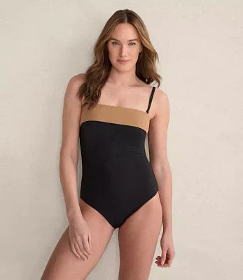 Haven Well Within Bandeau Colorblock One-Piece Swimsuit