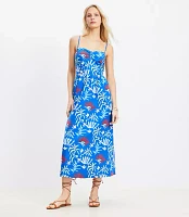Petite LOFT Beach Sun Strappy Back Midi Dress