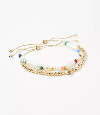 Pearlized Pull Tie Bracelet