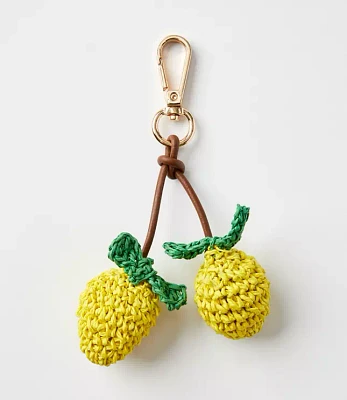 Straw Lemon Bag Charm