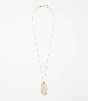 Mother Of Pearl Teardrop Pendant Necklace