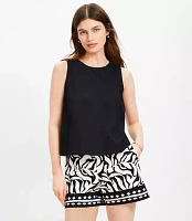 Linen Blend Petal Back Shell