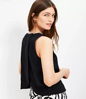 Linen Blend Petal Back Shell