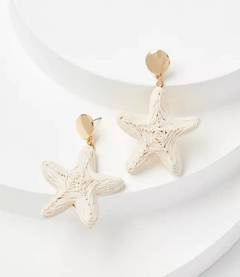 Raffia Starfish Earrings
