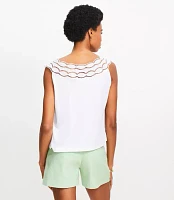 Petite Cutout Lace Tank Top