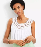 Petite Cutout Lace Tank Top