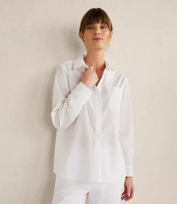 Haven Well Within Organic Cotton Poplin Button Down Top