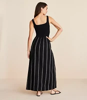 Lou & Grey Striped Mixed Media Maxi Pocket Dress