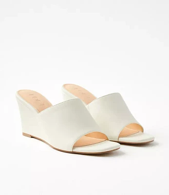 Curved Wedge Mules