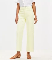 High Rise Wide Leg Crop Jeans Tender Yellow