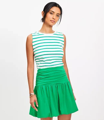 Stripe Ruched Tank Top