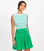 Stripe Ruched Tank Top