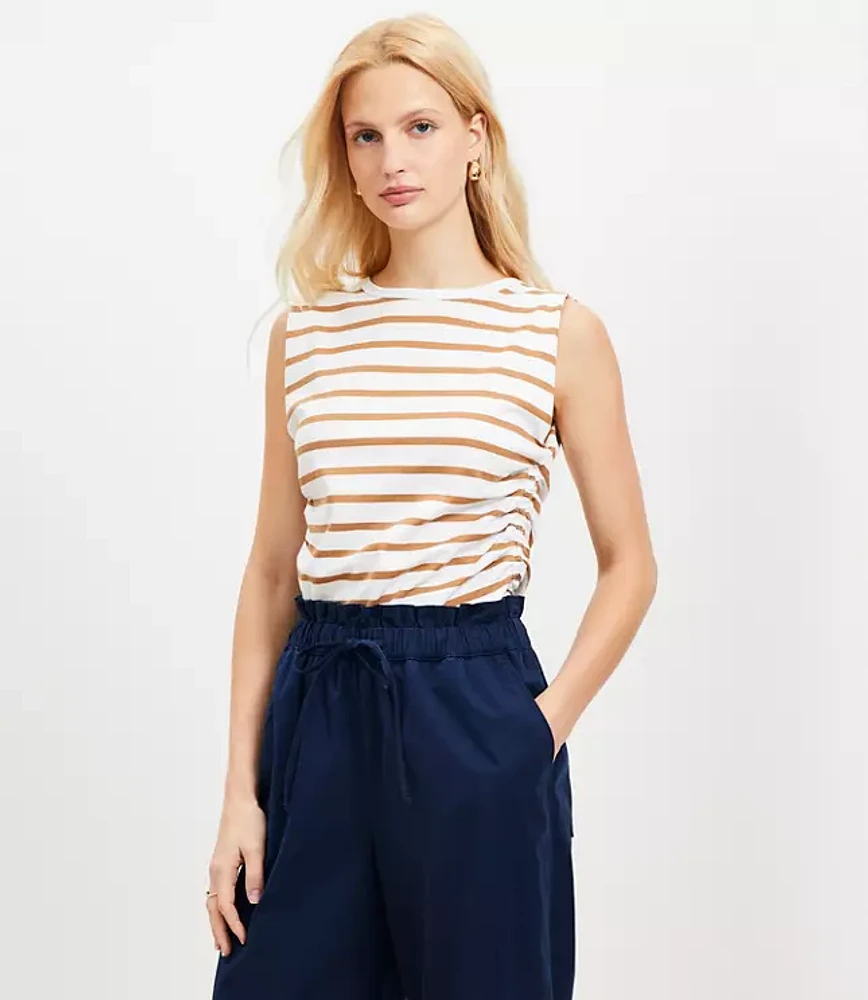 Stripe Ruched Tank Top