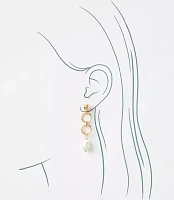 Pearlized Link Drop Earrings