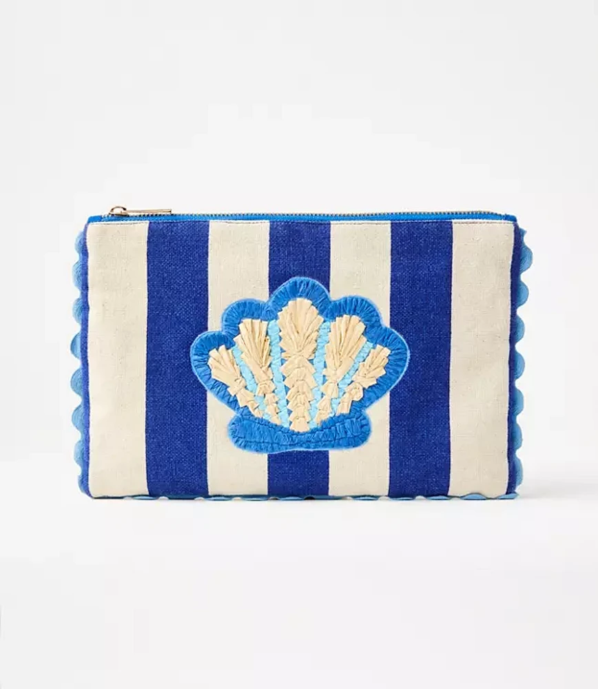 Seashell Striped Pouch