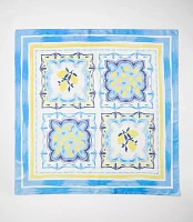 Lemon Silk Square Scarf