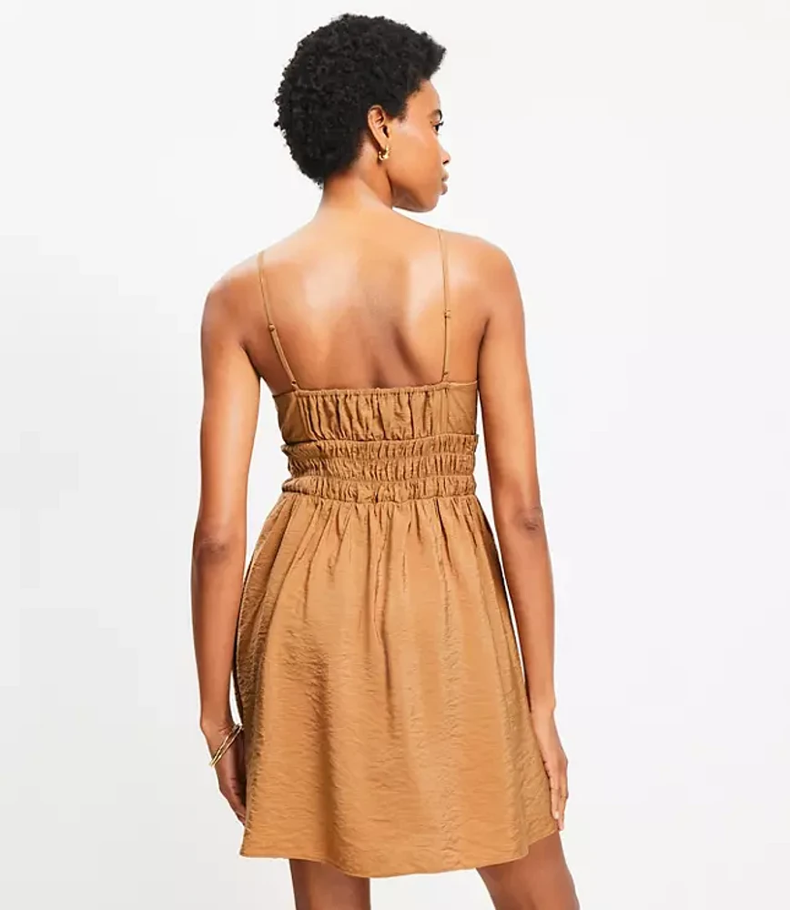 Petite Smocked Strappy Mini Dress