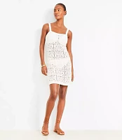 Petite LOFT Beach Pointelle Mini Dress